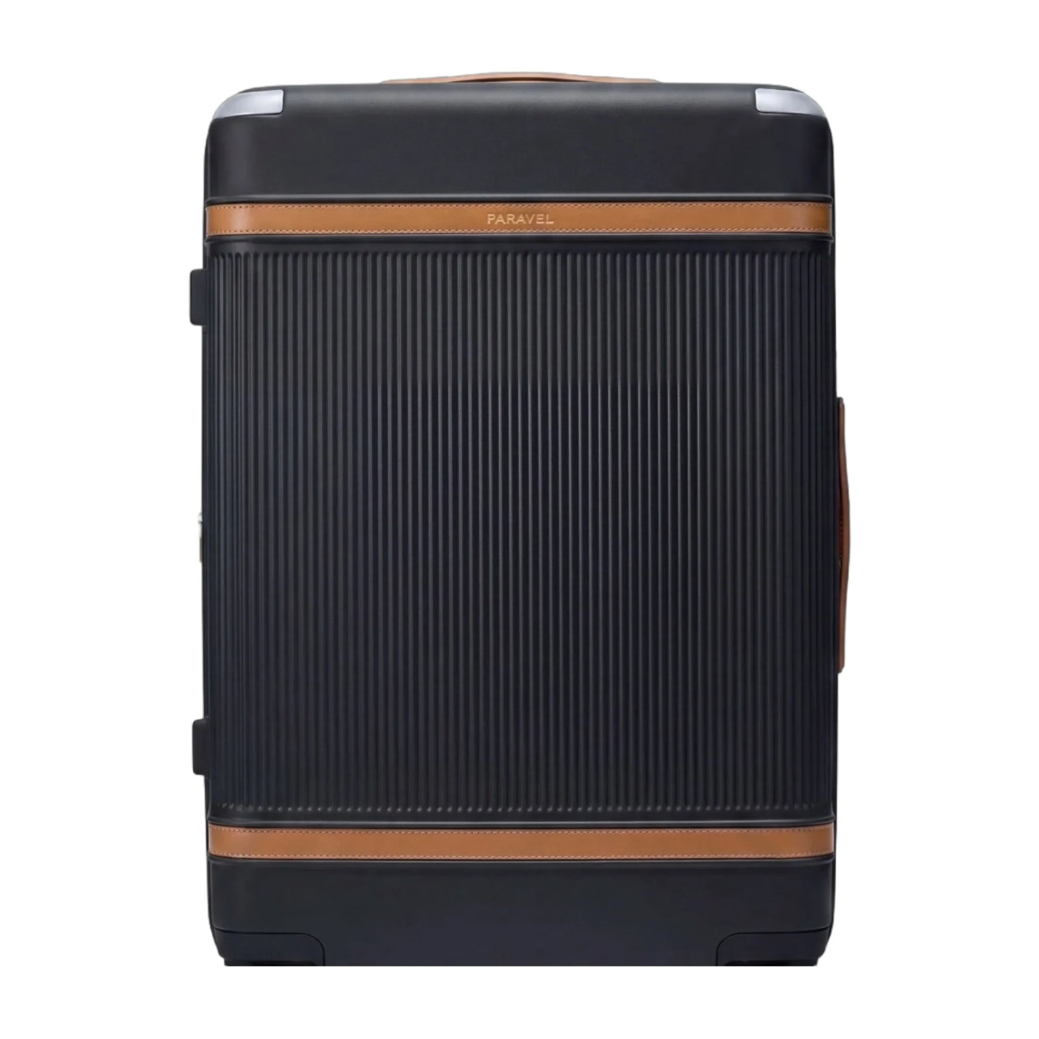 Premium Paravel Aviator Grand Checked Hardshell Spinner Suitcase Sandstone Black Exceptional