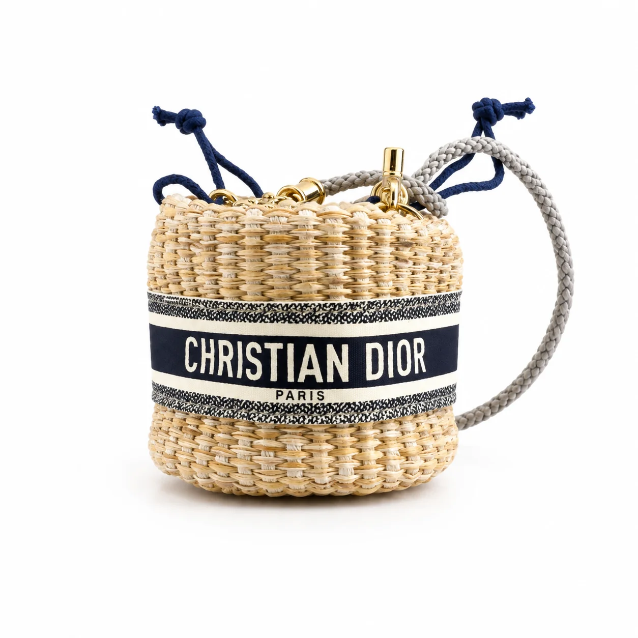 Dependable CHRISTIAN DIOR ROUND STRAW JACKYARD LADY DIOR LIMITED EDITION Authentic