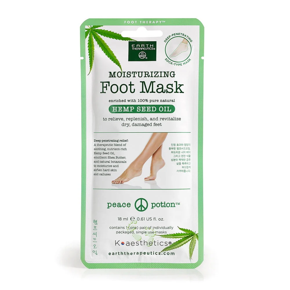 Verified Earth Therapeutics Moisturizing Foot Mask With Hemp Seed Oil 1 Ea Smooth