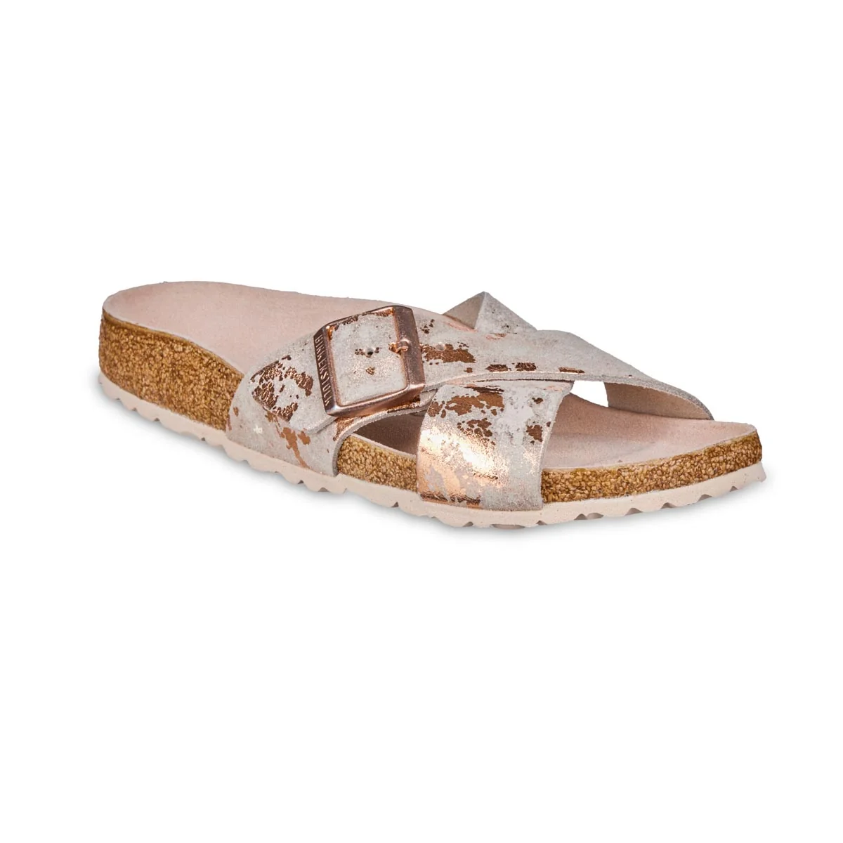 Artisan Birkenstock Women's Siena Suede Leather Vintage Metallic Rose Copper Sandals Official