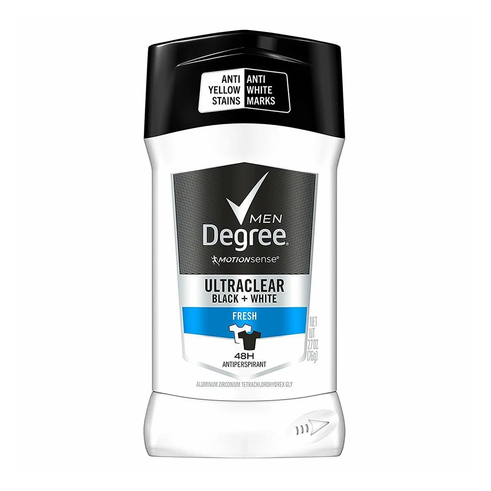 Top-Quality Degree Men UltraClear Antiperspirant Black White 2.7 Oz Flexible