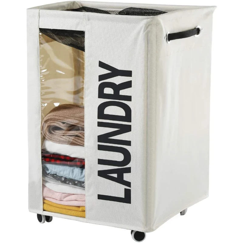 Professional Roller Laundry Hamper Basket Cart With Wheels Effective