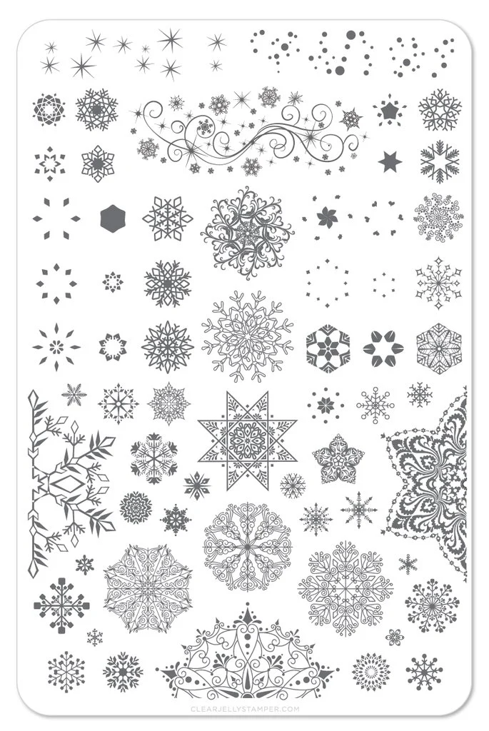 Refined Diamonds in Ice CjSC-14 - Clear Jelly Stamping Plate Secure