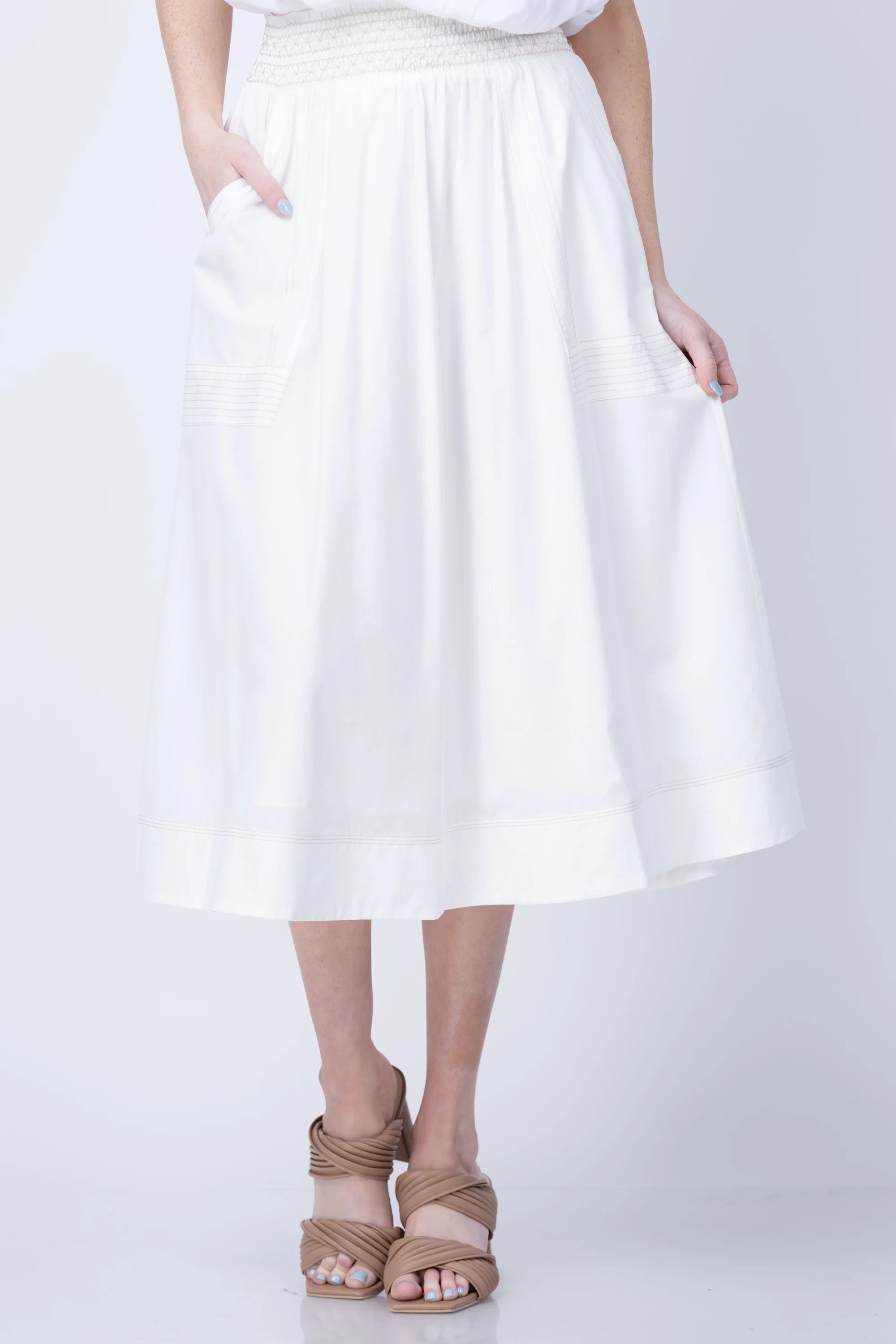 Practical Ramy Brook Galia Skirt in White Certified