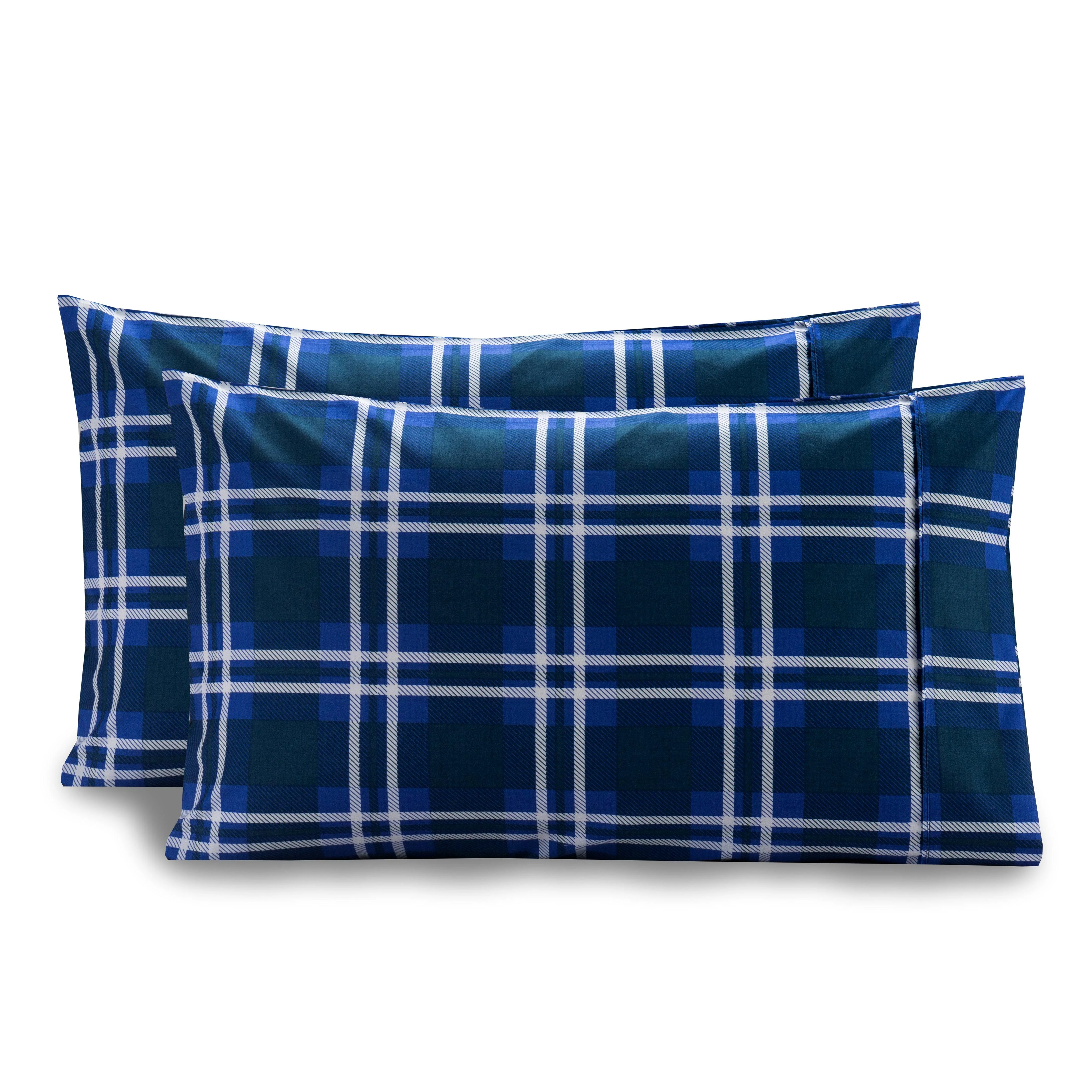 Trendy Elegant Comfort Plaid Printed - Set of 2 Pillowcases Versatile