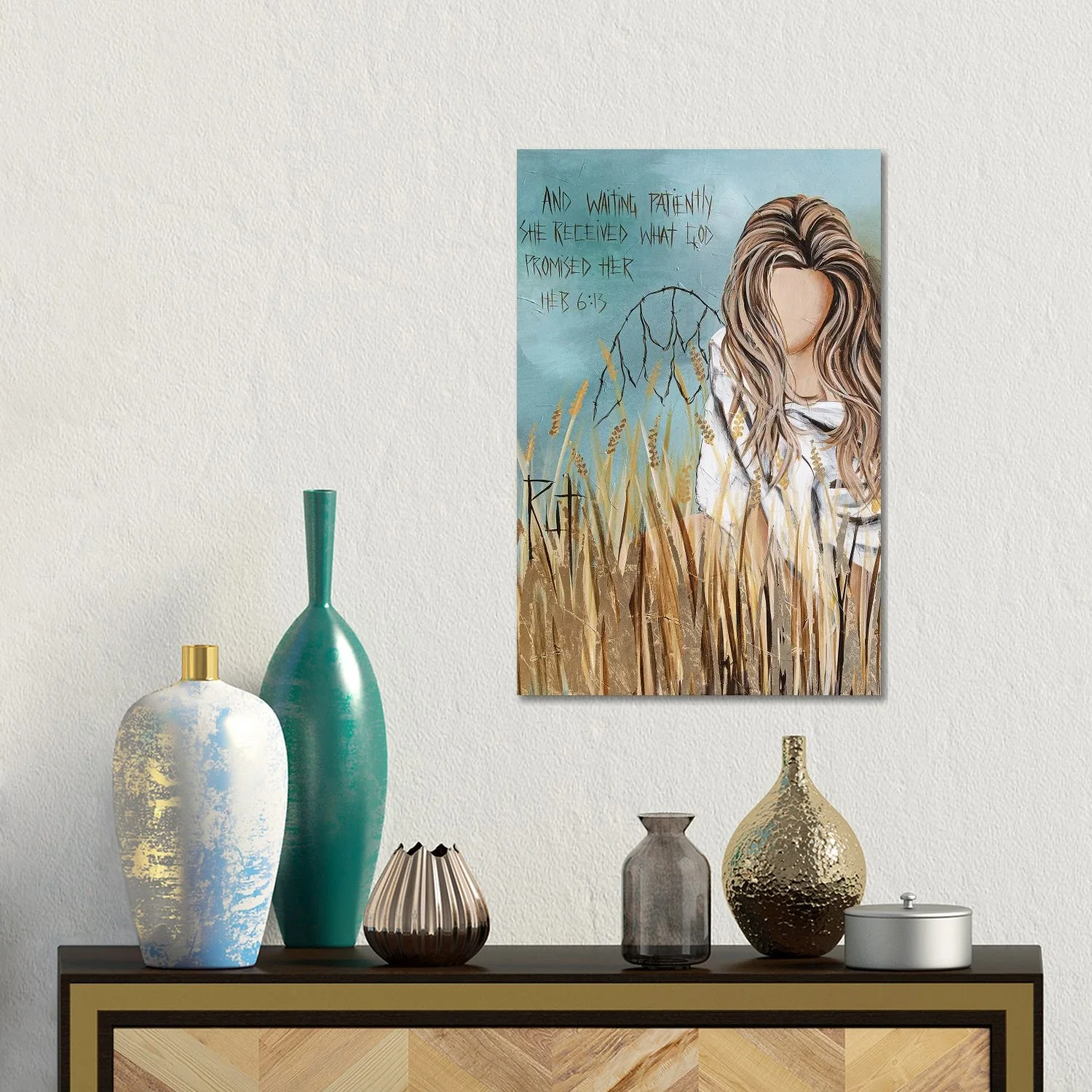 Unique And Waiting Patiently by Ruth's Angels - Canvas Gallery Wrap Premium Material