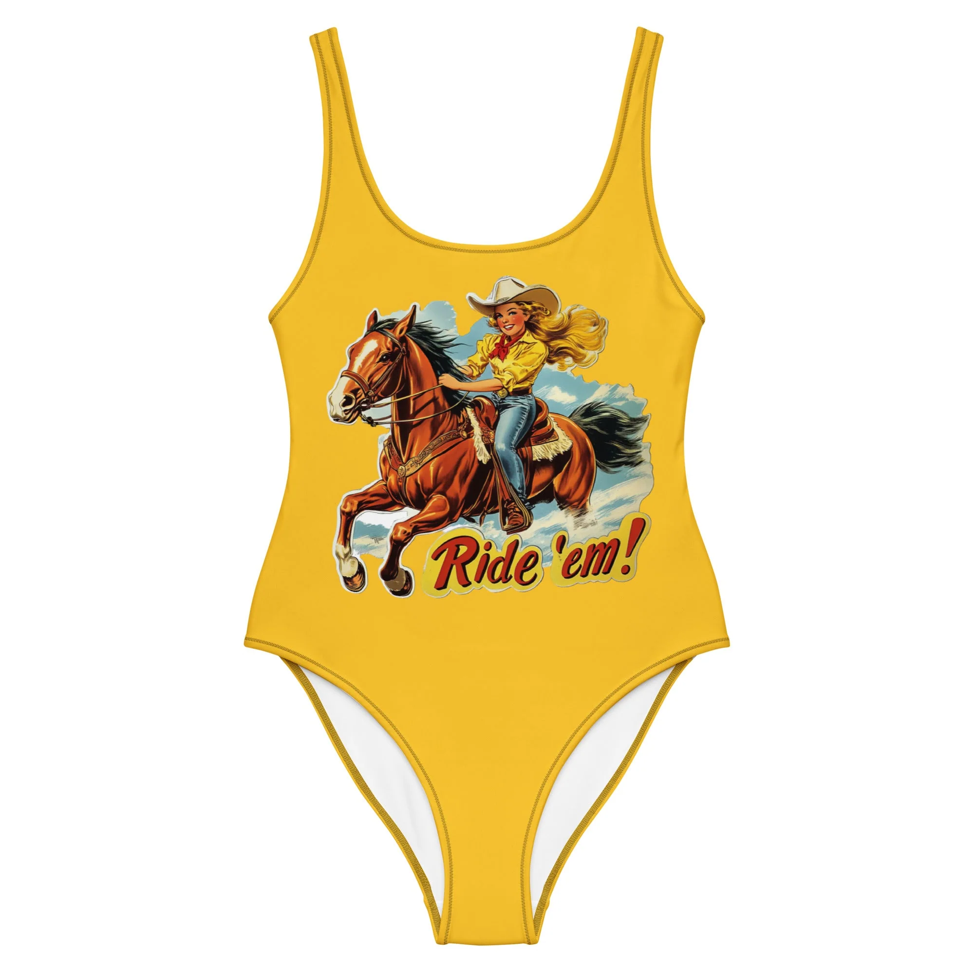 High-Performance Baha Ranch Yeehaw Ride 'Em Cowgirl One-Piece Swimsuit World-Class