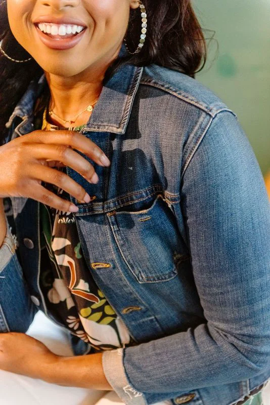 Reliable L'AGENCE Janelle Slim Bleached Denim Jacket in Authentique Versatile