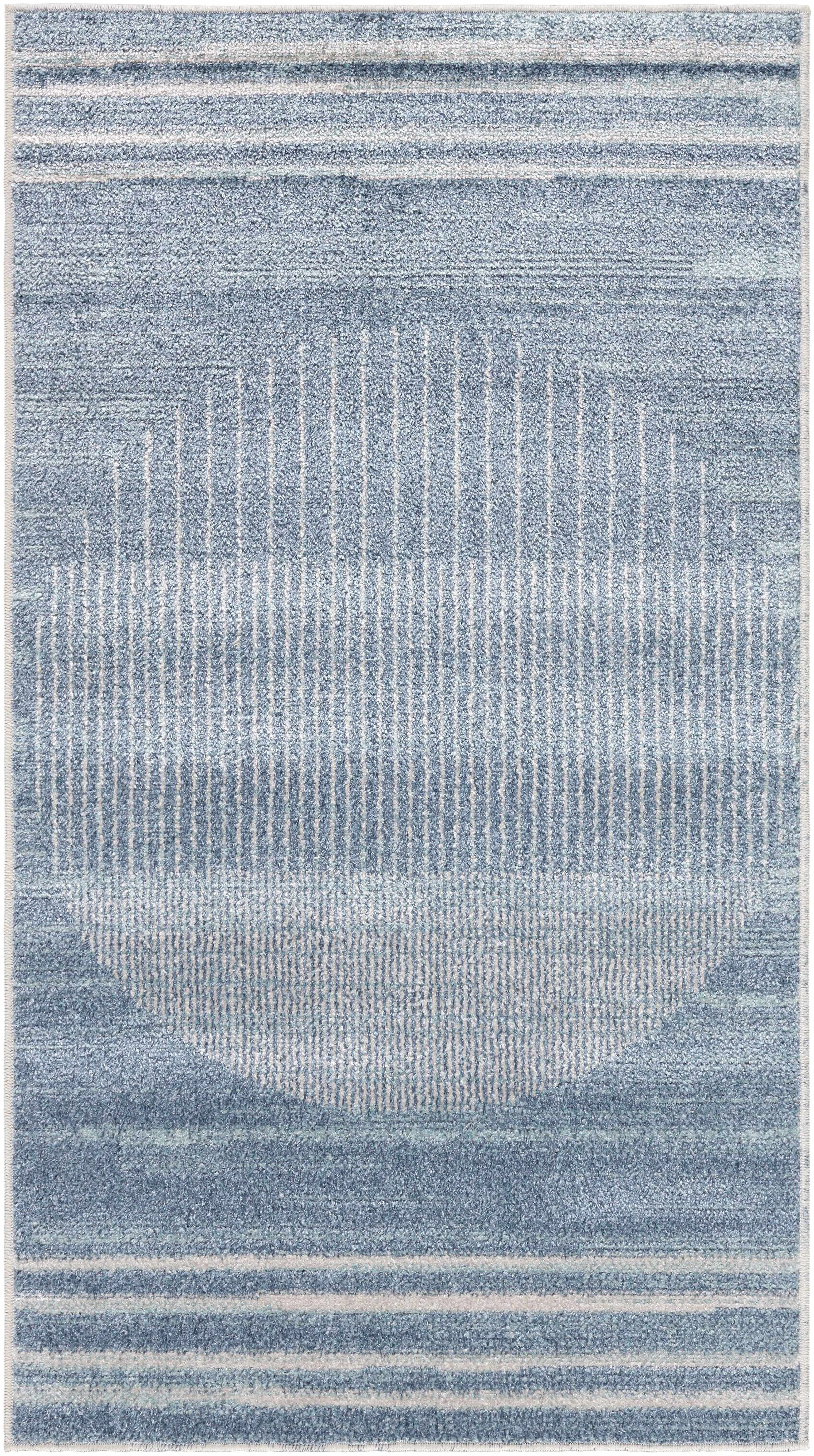 Natural Thad Blue Washable Area Rug - Classic
