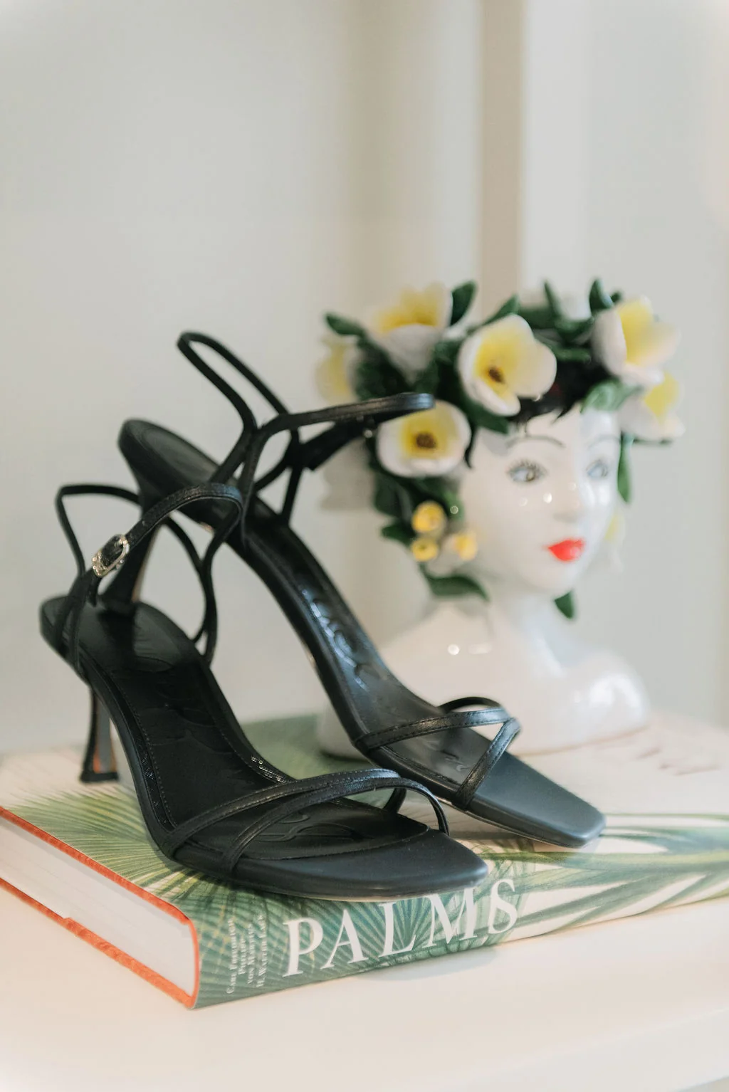 Premium Sam Edelman Presley Strappy Kitten Heel Sandal in Black Leather Powerful